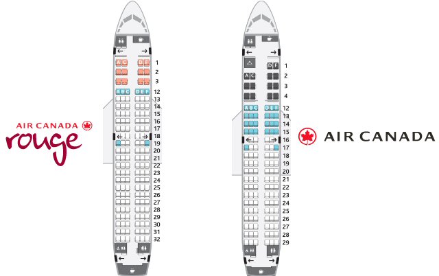 cabines Airbus A319-100 Air Canada