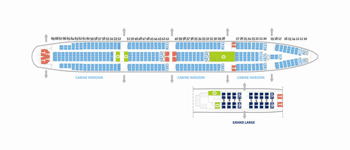 plan cabine B747-400 Corsair