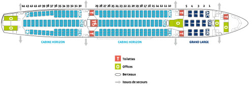 plan cabine A330-200 Corsair